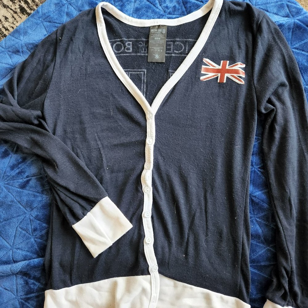 Dr Who Tardis cardigan Medium NWOT